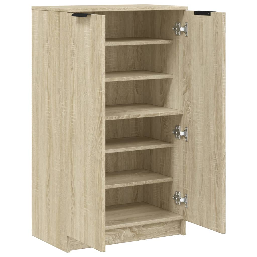 Shoe Cabinet Sonoma Oak 59x35x100.5 cm Engineered Wood